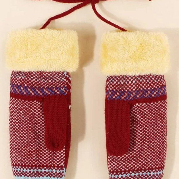 Snow Globe Necklace and Reindeer Christmas Mittens - Picture 2 of 7